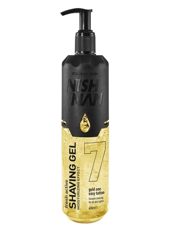 Nishman Fresh Active Non Foaming Shaving Gel | Moisturizing Effect | Dermatologist Tested | All Skin Type | Vegan, No Sulfates, Parabens or Silicones | 400 ML - Image 1